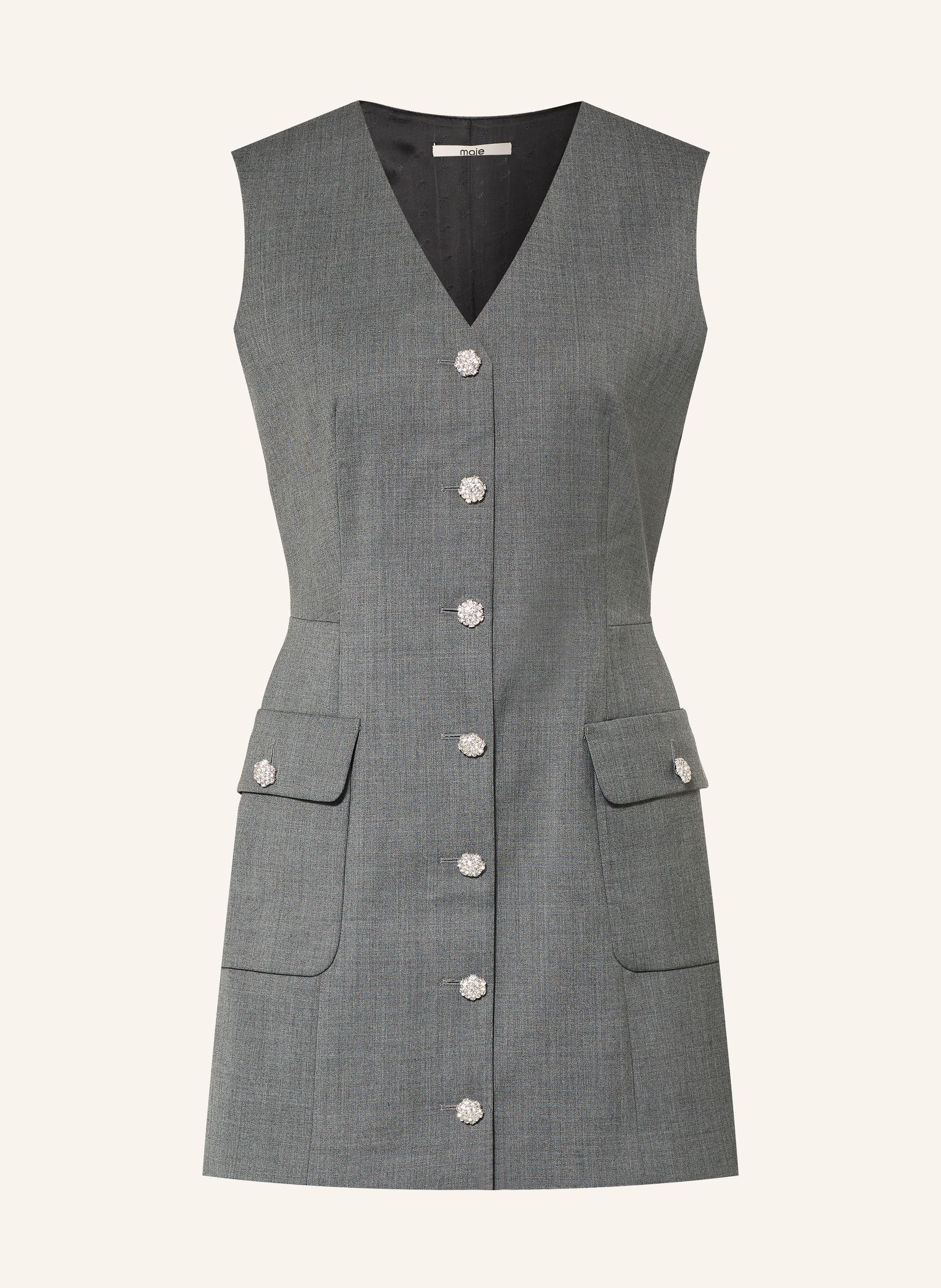maje Kleid mit Schmucksteinen