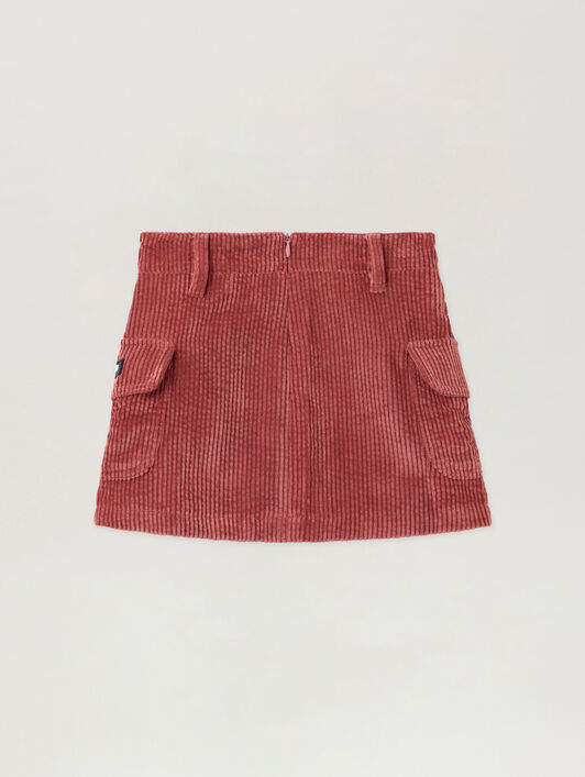Corduroy Mini Cargo Skirt