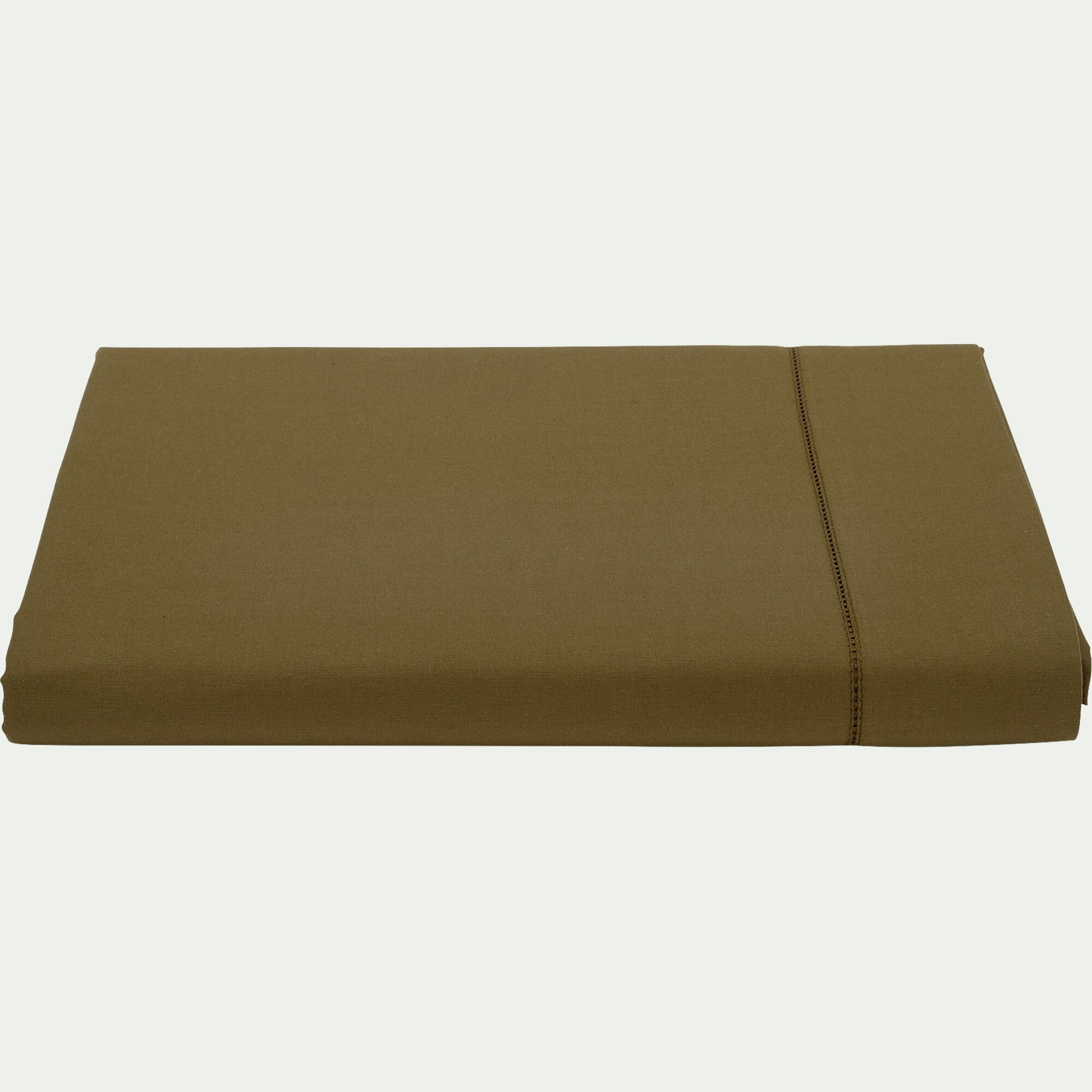 ORGANICA - Drap plat en coton bio 270x300cm - vert mousse