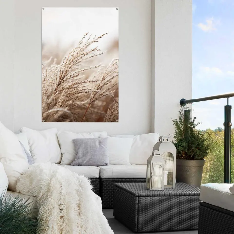 Tuinposter Helmgras - 120 x 80 - Beige