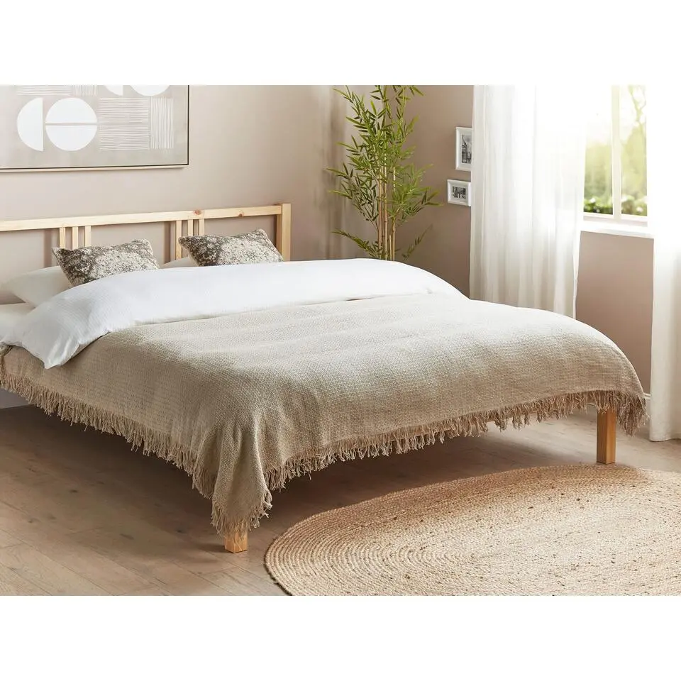YERBENT - Bedsprei - Taupe - 150 x 200 cm - Katoen