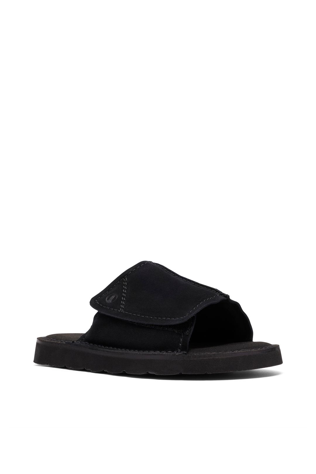 Clarks Solsbury Slide Suede Mule Black