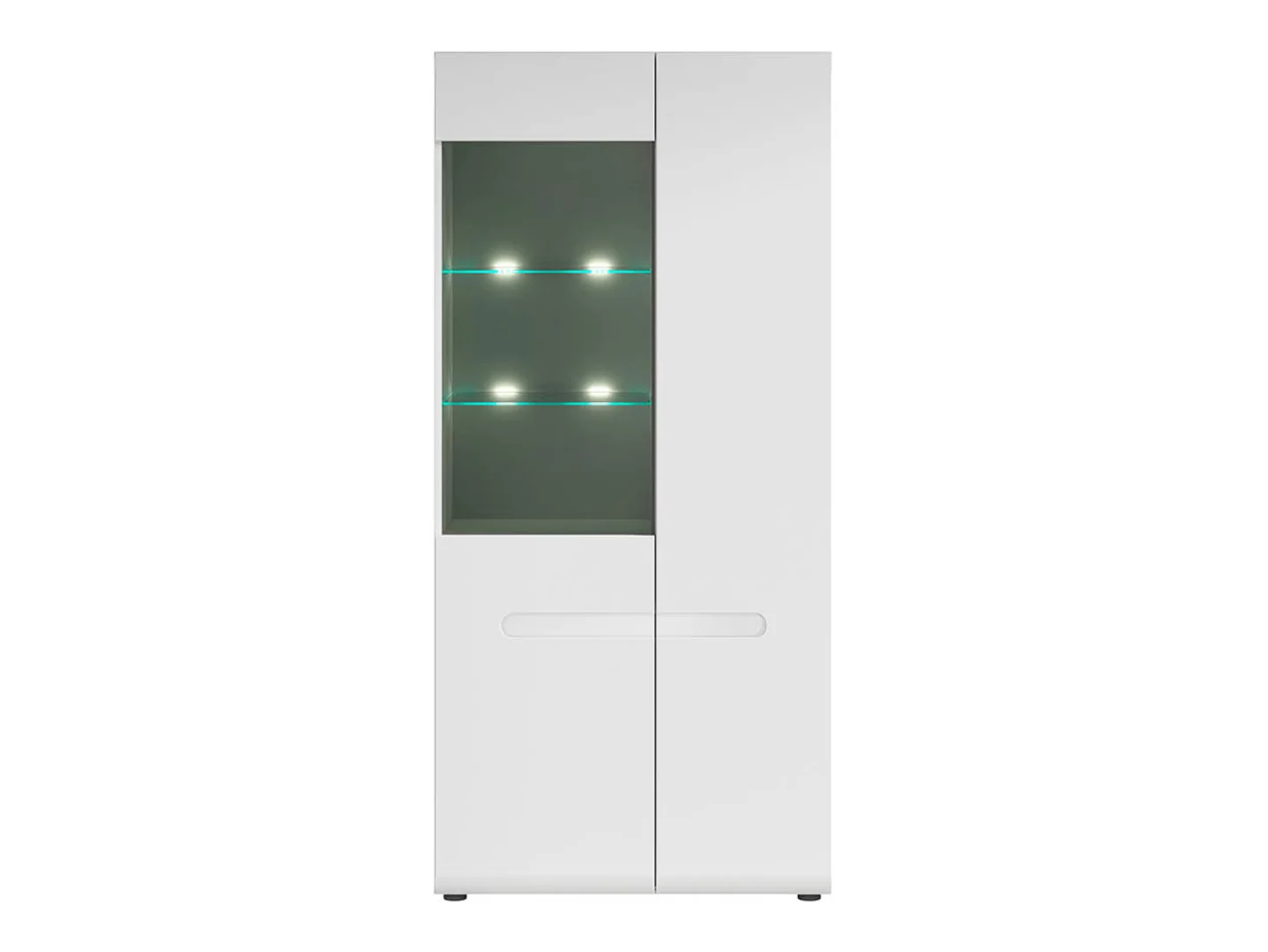 Witryna Azteca Trio 90 cm z 2 drzwiami biały połysk