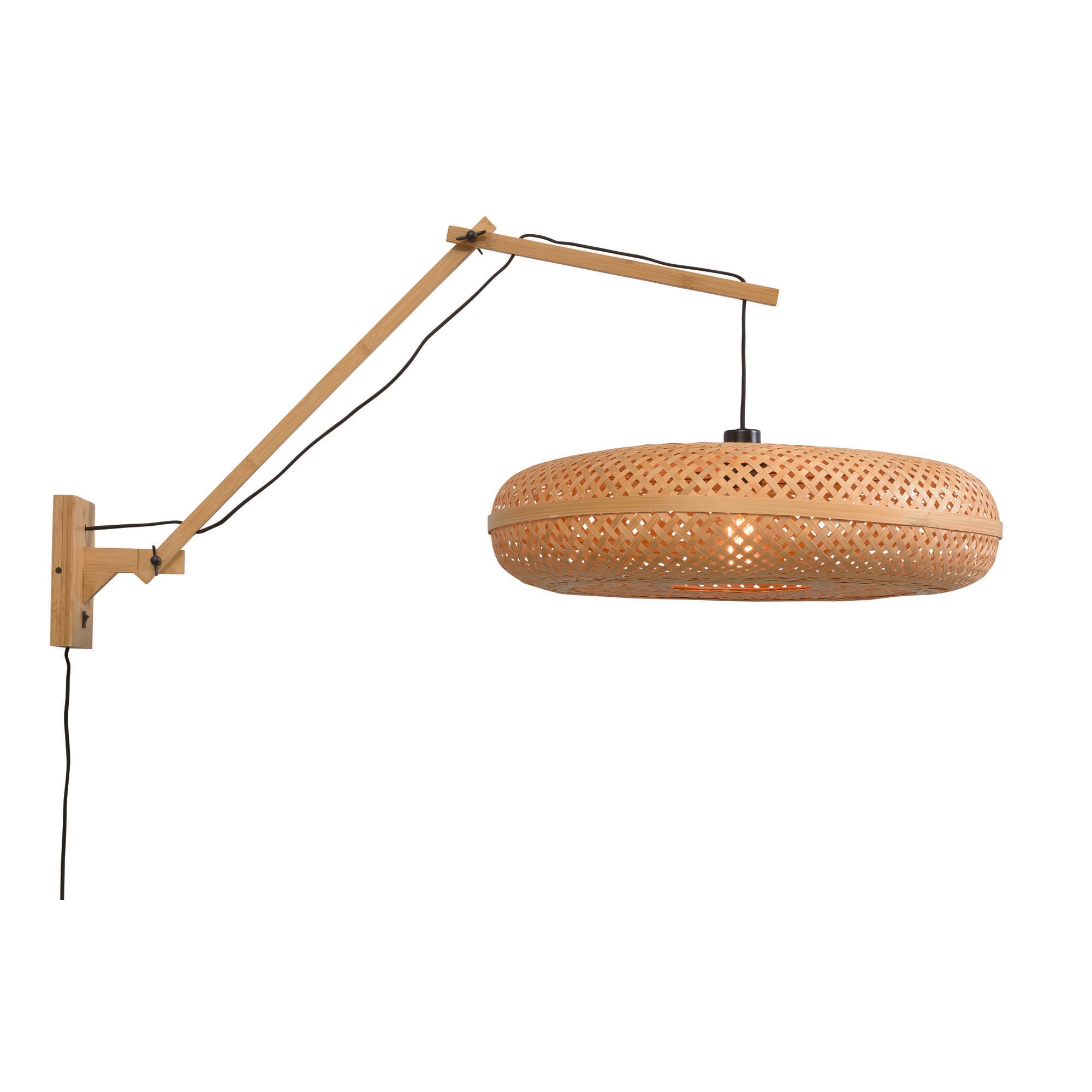 GOOD&MOJO wandlamp Andes - bruin - Ø60cm