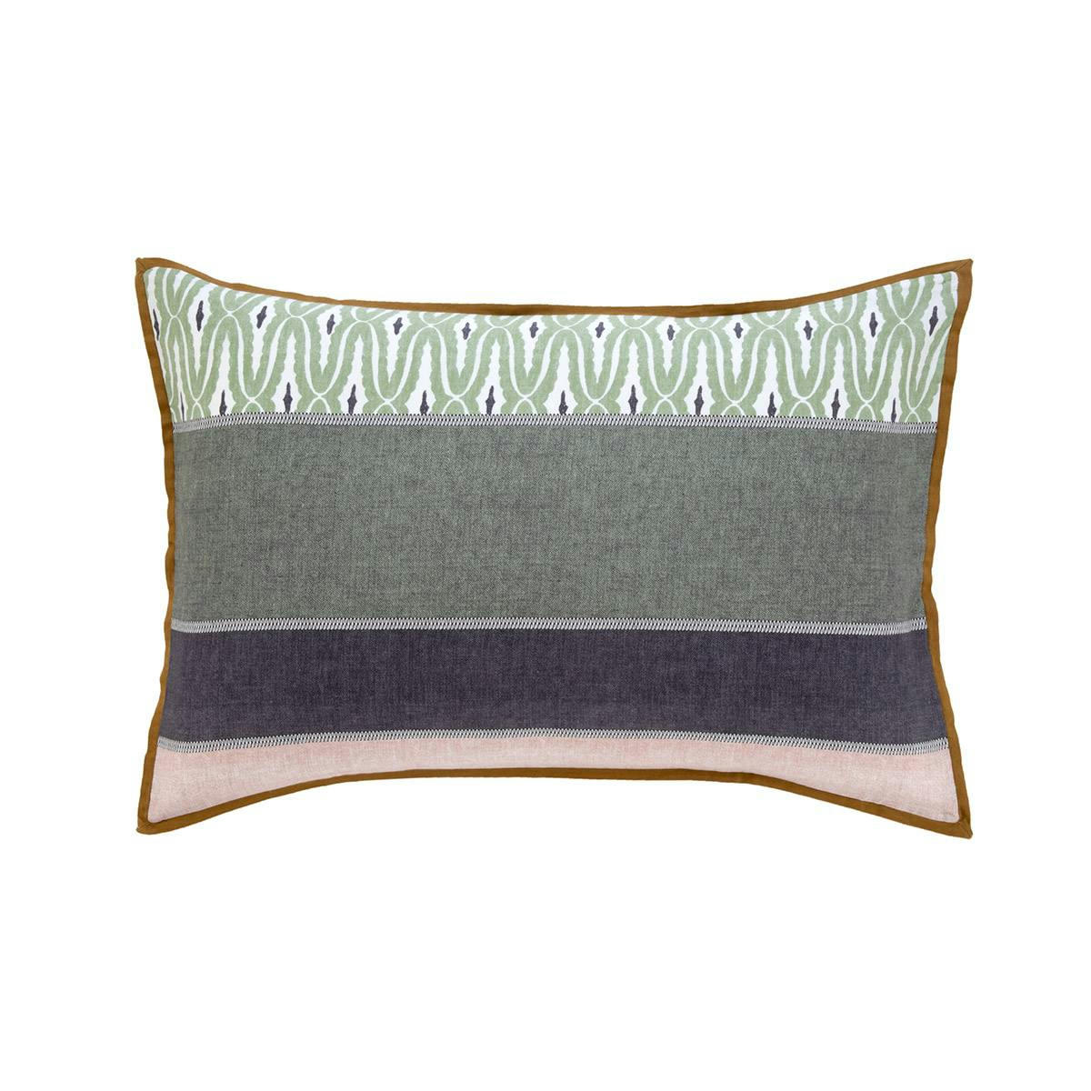 BRAGANCE - Taie d'oreiller en satin de coton lavé multicouleurs 50 x 75 cm