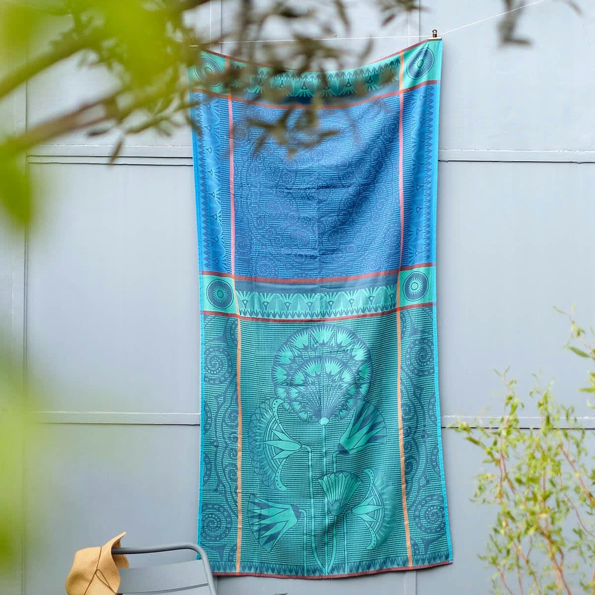 HOLI - Pareo en coton saphir 100 x 200