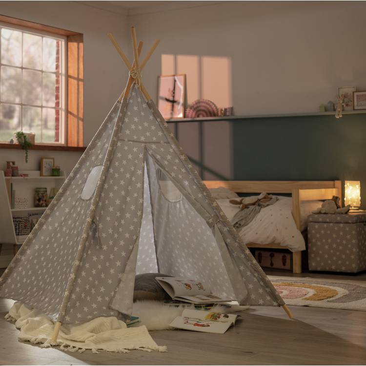 Habitat Kids Grey Stars Teepee Tent