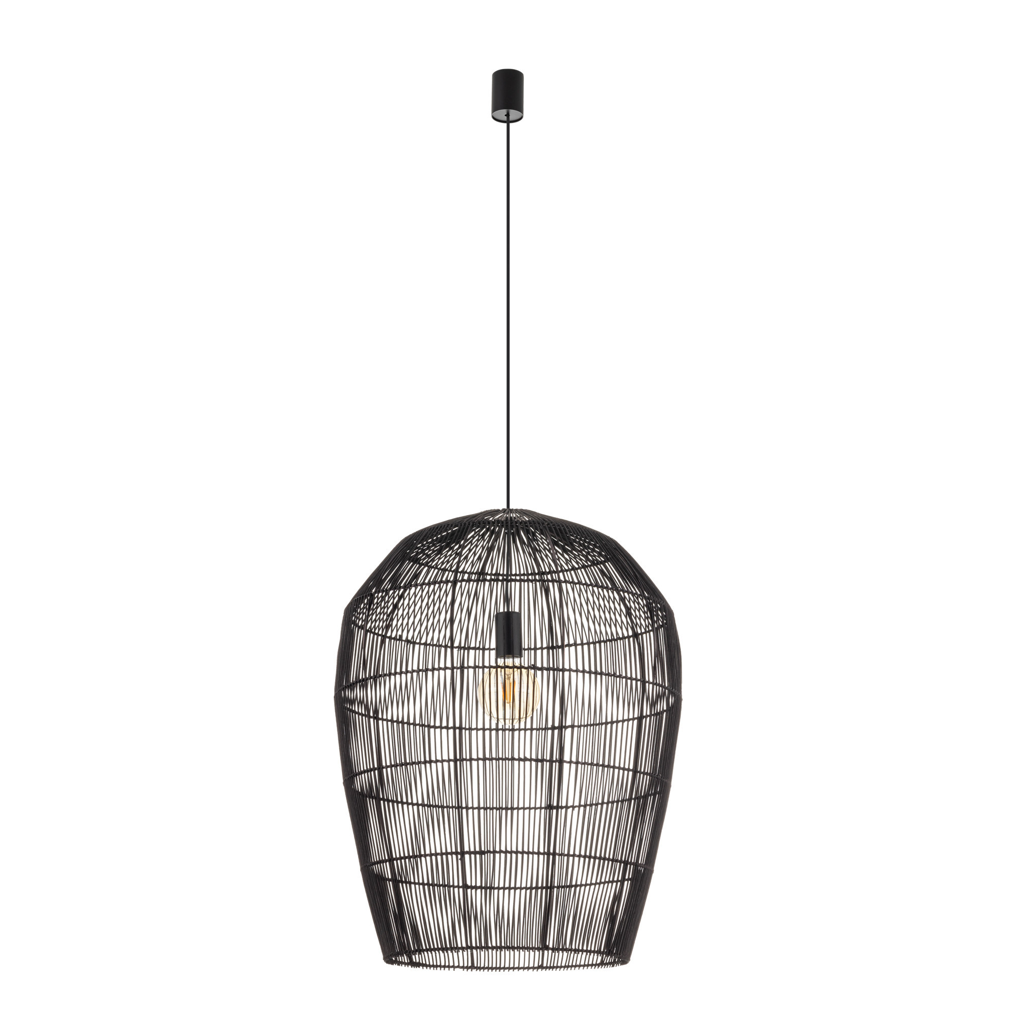Lampa wisząca czarna HAITI L 1xE27x25W Nowodvorski