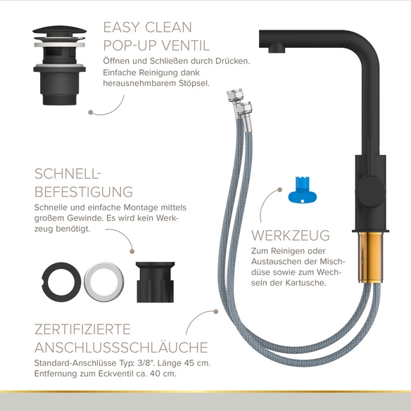 Waschtischarmatur »HOKU«, 3/8