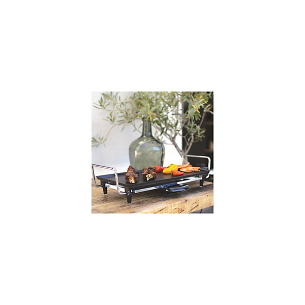 Livoo DOM174 PLANCHA TEPPAN YAKI, GRILL ELECTRIQUE Dimension 43 x 22,5 cm en Métal coloris Noir