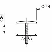 Cache-trou Wirquin en laiton chromé Ø 43 mm