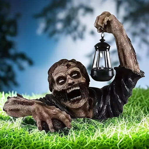NNETM Undead Illumination: Zombie Garden Statue with Lamp
