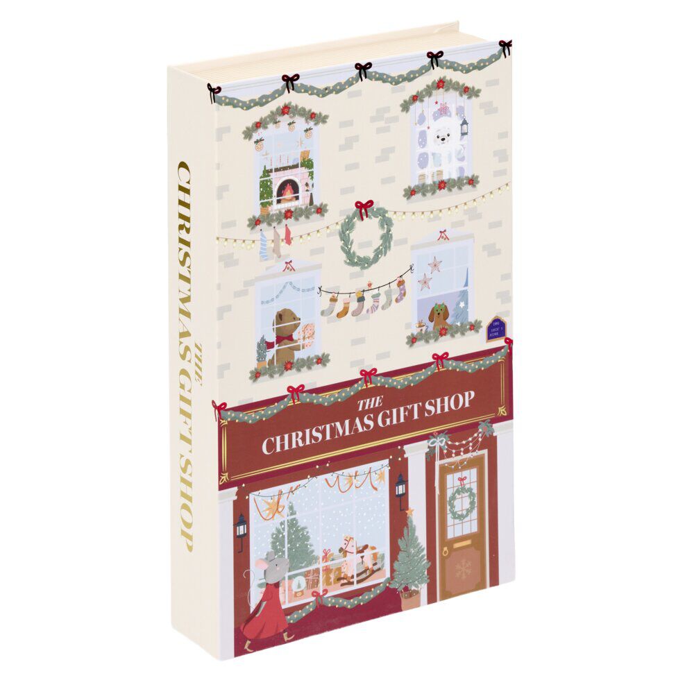 BoÎte livre de No&euml;l décorative 17x27cm (2 modèles)