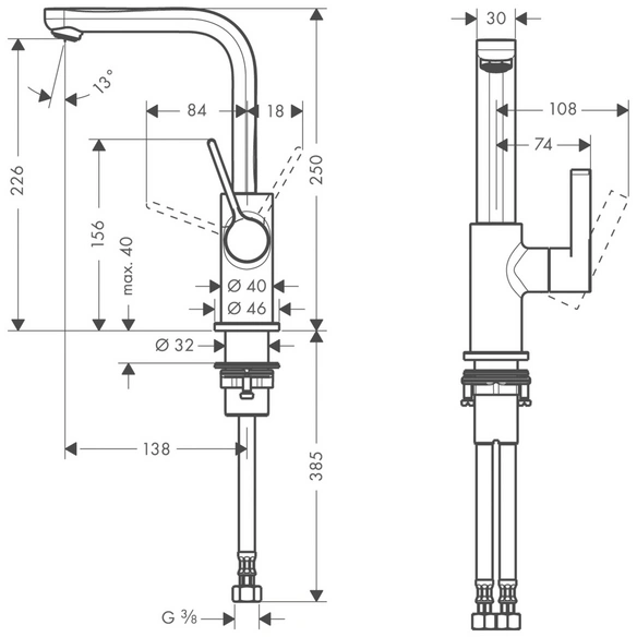 Waschtischarmatur »Metris S«, Messing