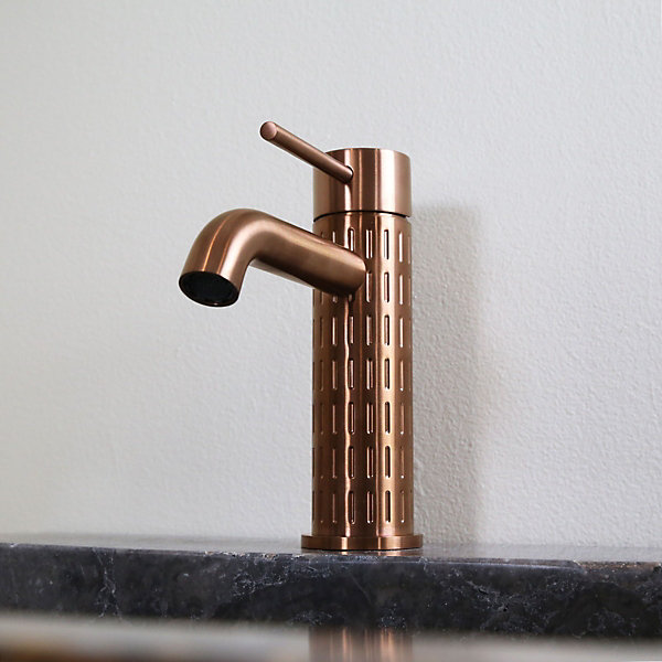 Mitigeur de lavabo bas cuivre brossé Essebagno Architek