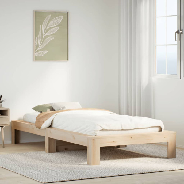Łóżko Drewniane Rama Łóżka Sofa Brązowe Do Sypialni Pokoju 75x190 cm