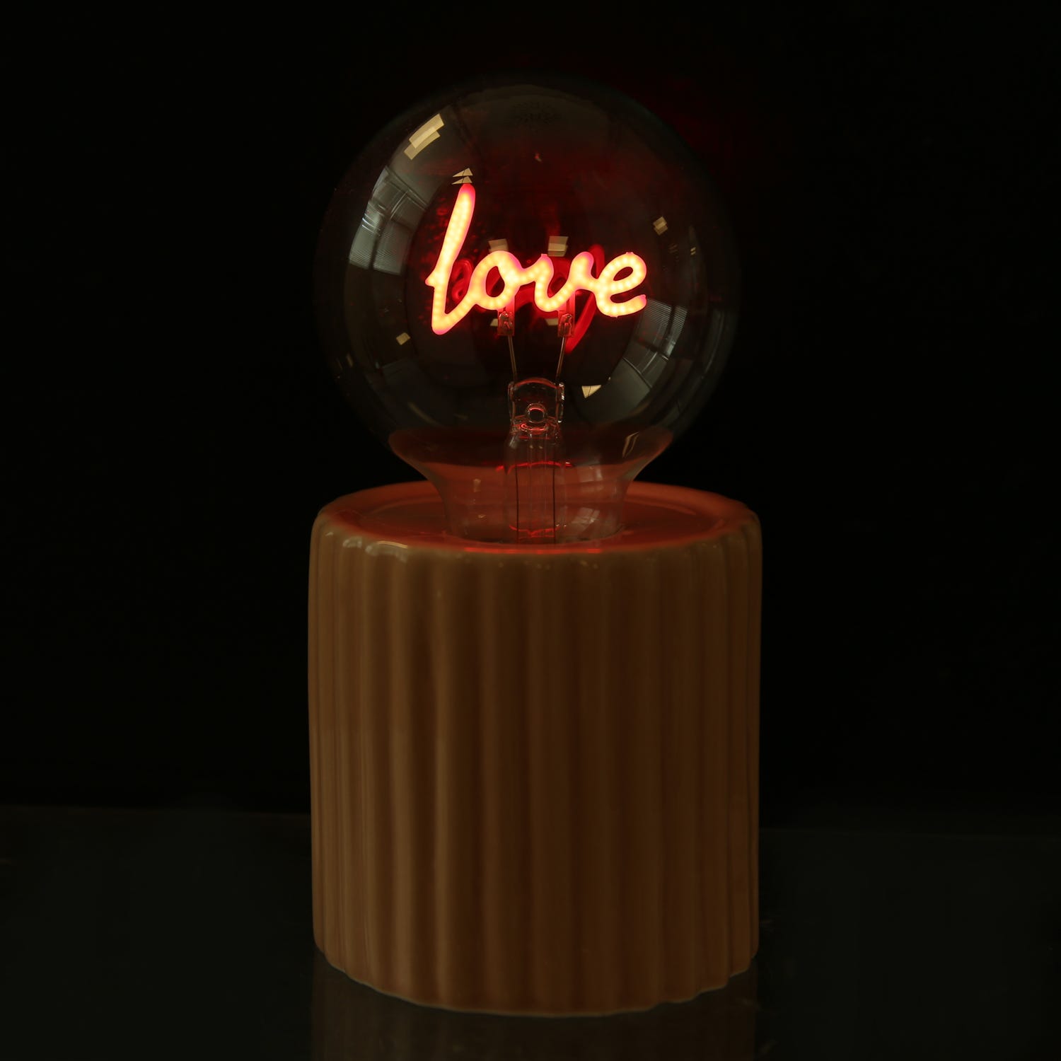 Lampadina decorativa natalizia Love led ricaricabile