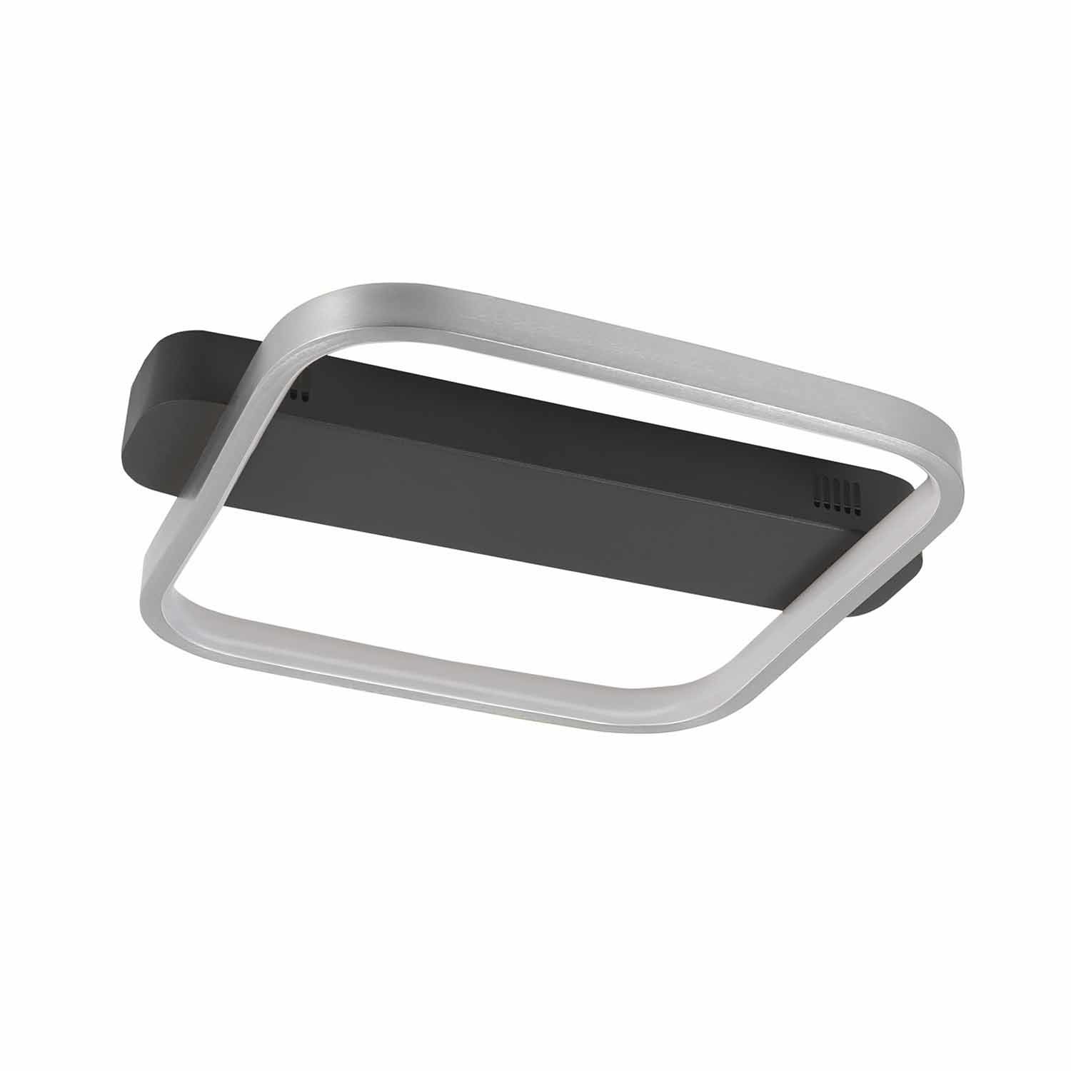 Highlight plafondlamp Ascona - 1 lichts - 36 x 6  cm - zwart - mat chroom