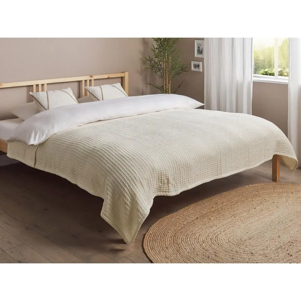 CHAGYL - Bedsprei - Lichtbeige - 200 x 220 cm - Katoen