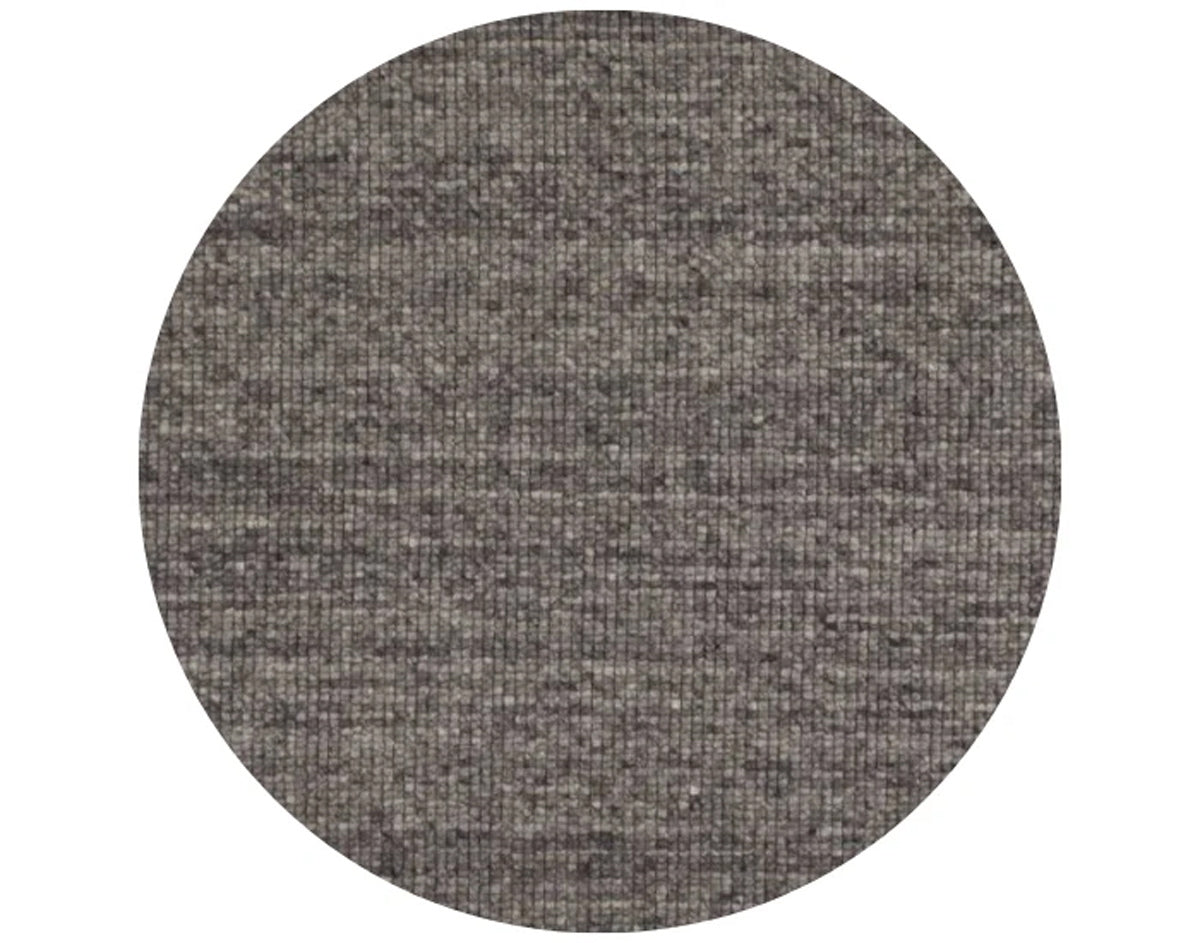 DÉJA Living Vloerkleed Bela - Rond Grijs Wol - Ø160cm