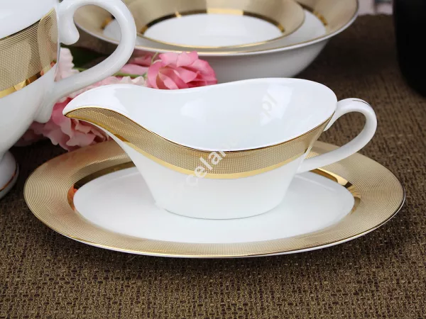 Serwis obiadowy na 12 osób (43el) Bogucice - Opal gold 1005