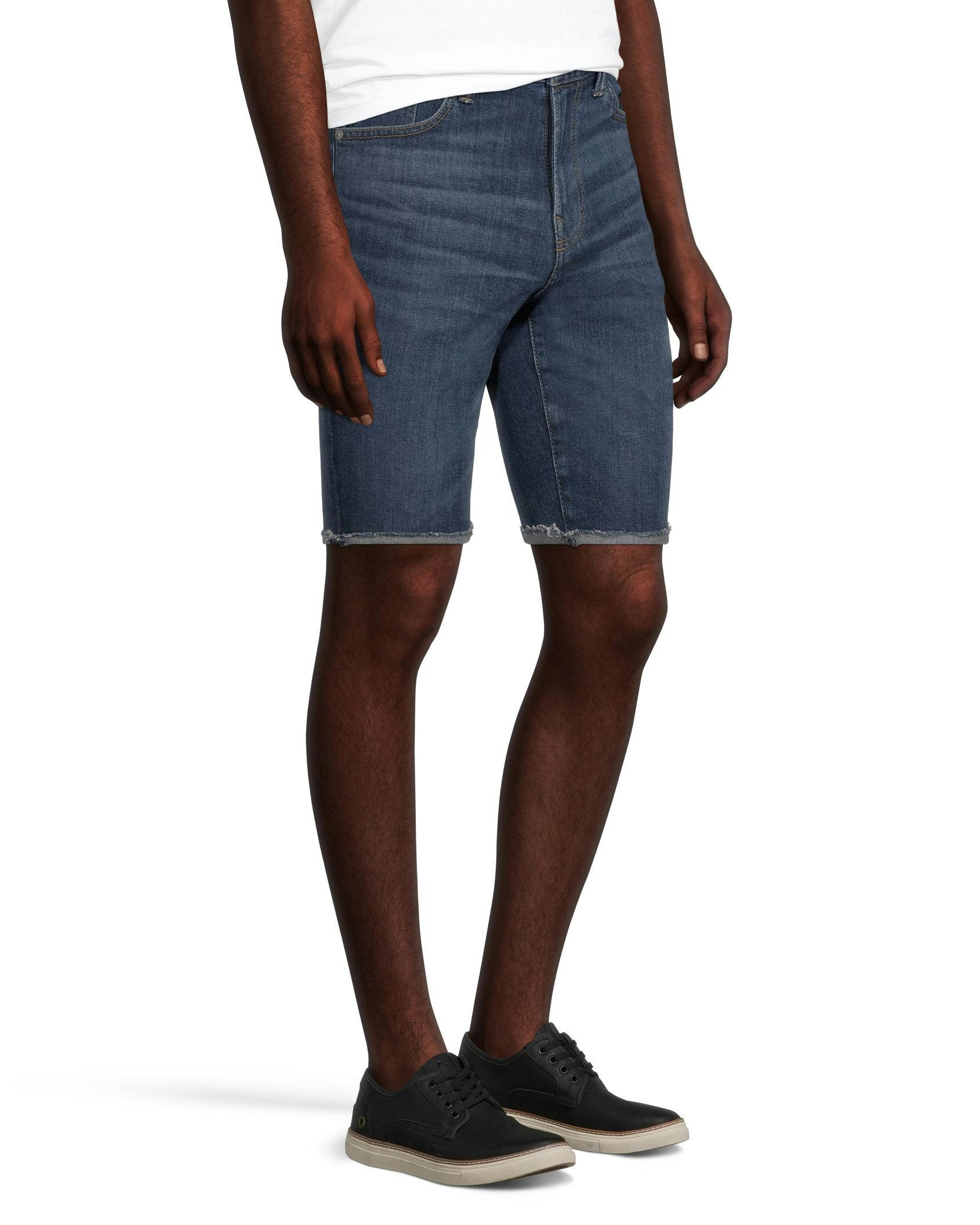 Denver Hayes Men's Mid Rise Stretch Denim Shorts - Medium Wash