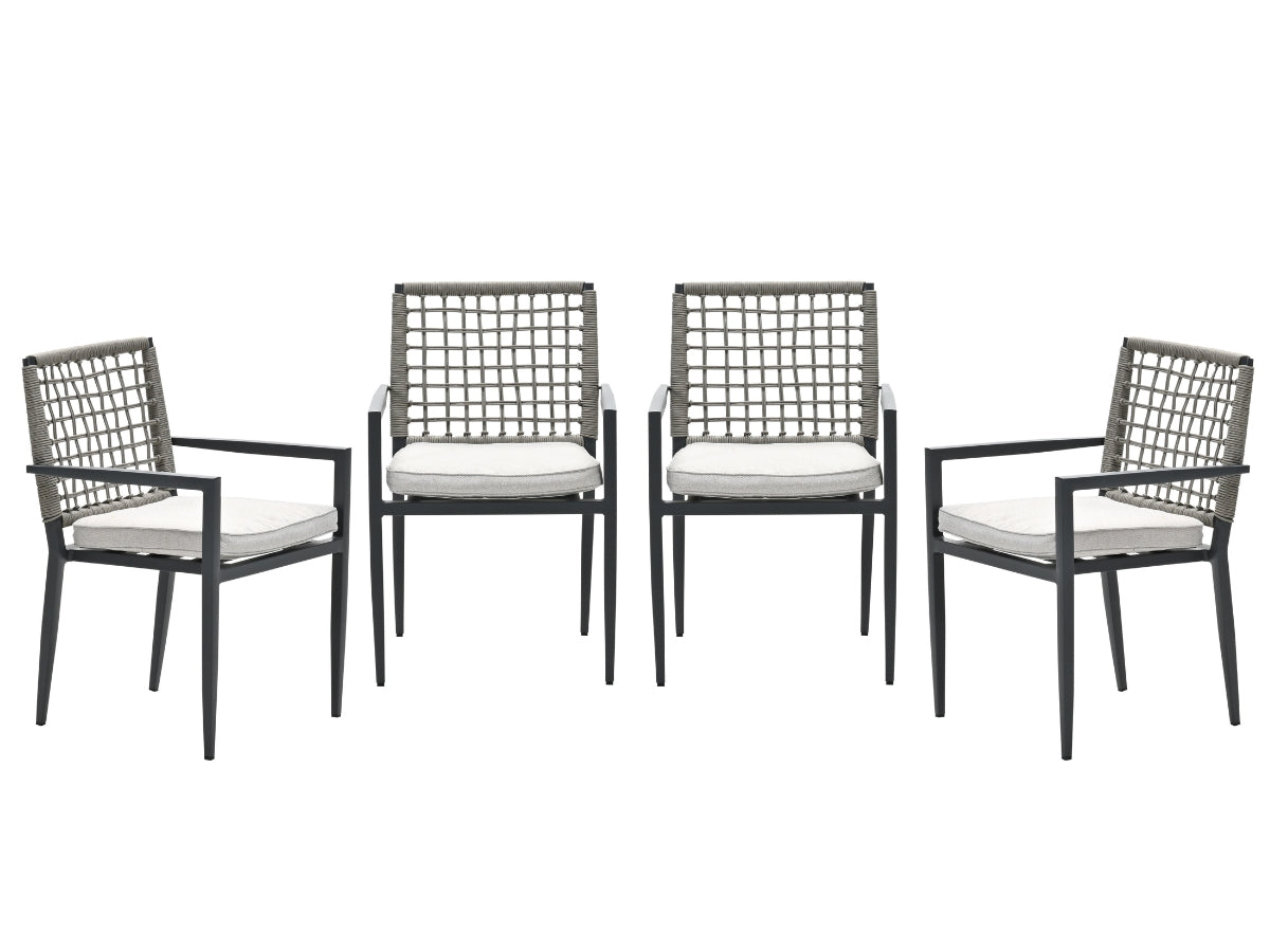 Garden Impressions Florance tuinstoelen set van 4 stapelbaar