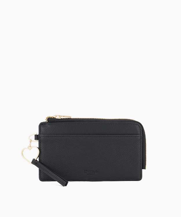 Keeping Black - Leather Zip-Up Card Holder