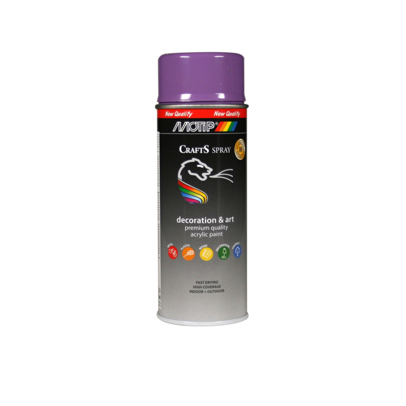 Peinture en spray Crafts bleu lilas brillante 0,4 L MOTIP