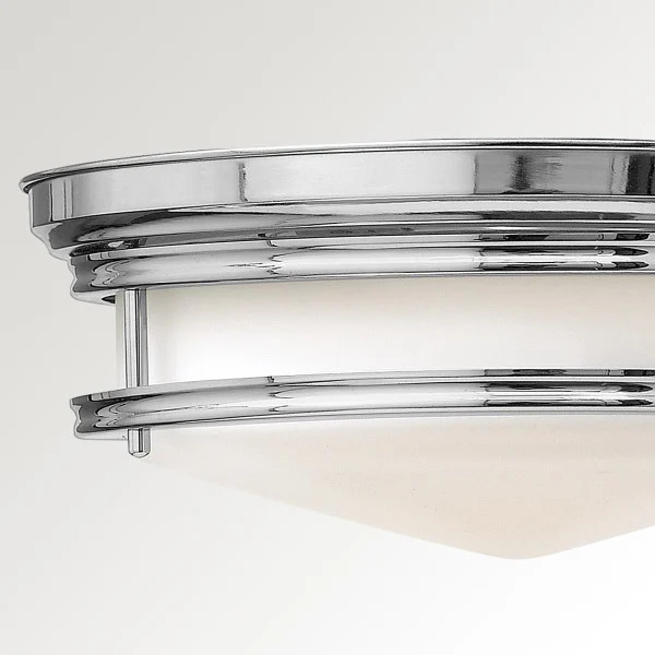 Plafonchromowany biały okrągły 35,6cm Hadley 3xE27x40W IP44 Hinkley