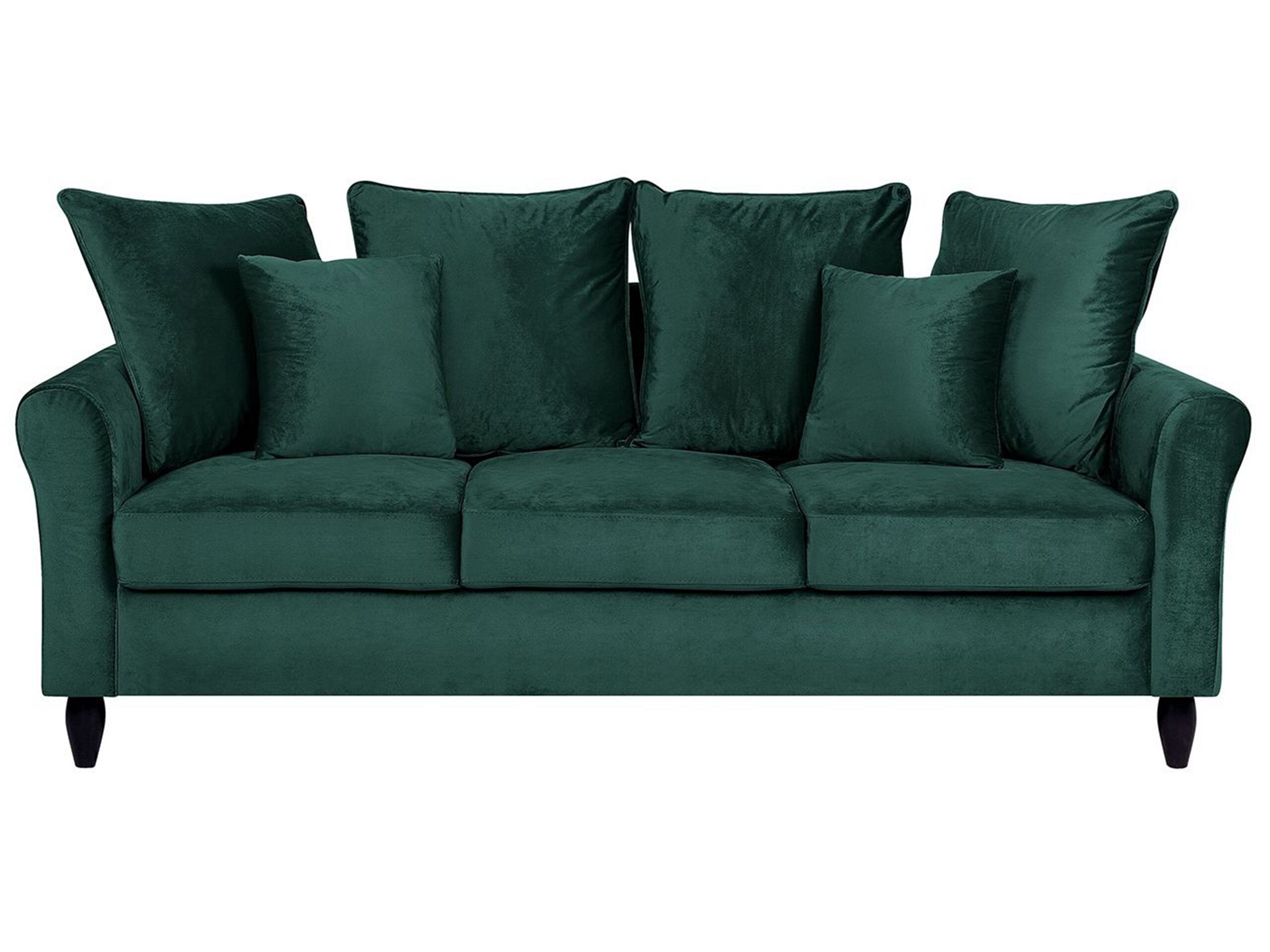 Sofa kanapa trzyosobowa welurowa zielona