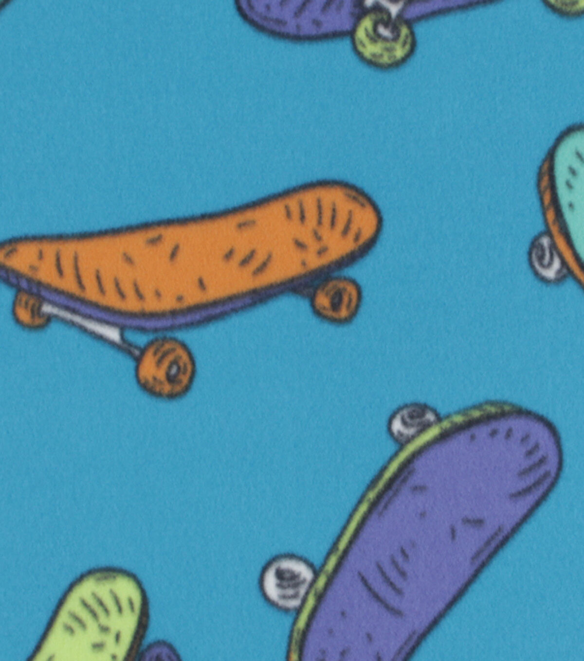 Skateboards Blizzard prints Fleece Fabric