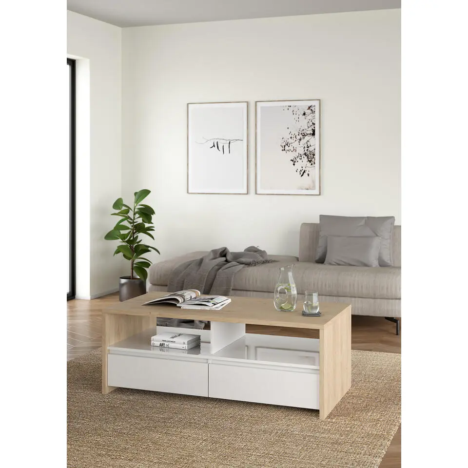 Salontafel Wit Hoogglans - 120x60x46cm - Next Jackson