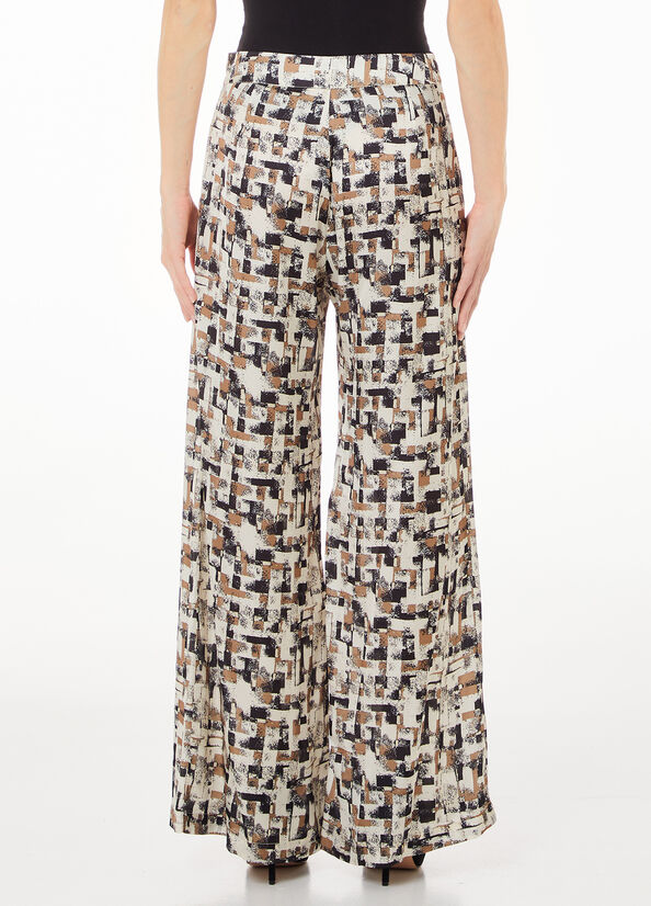 Pantaloni in raso stampato