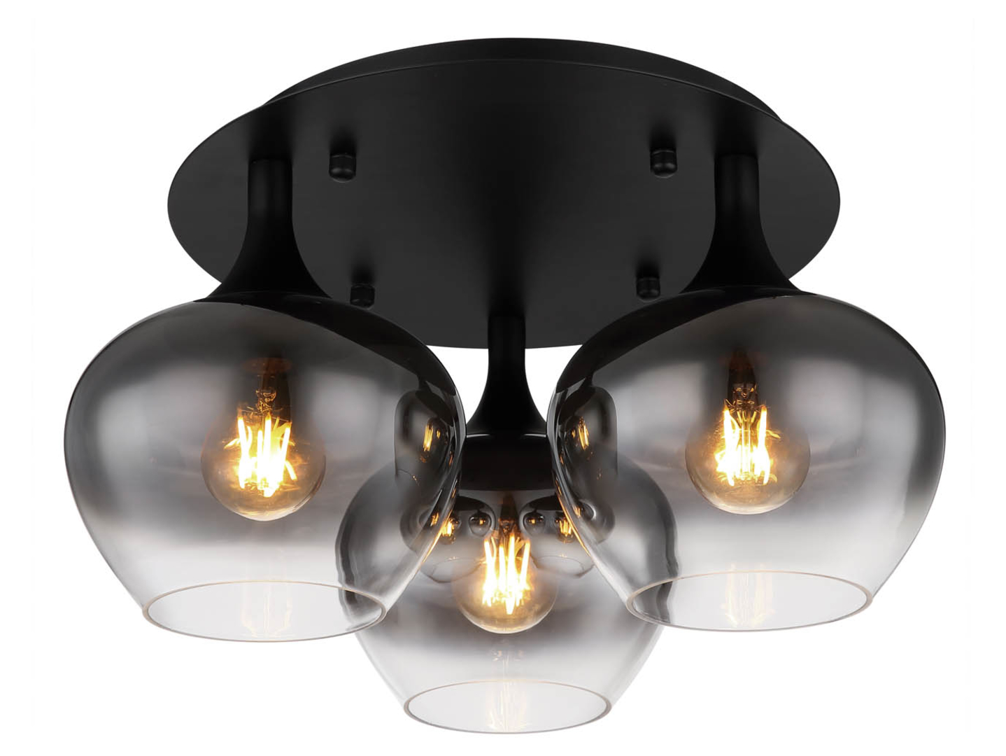 Lampa sufitowa Maxy 3-punktowa metalowa czarna