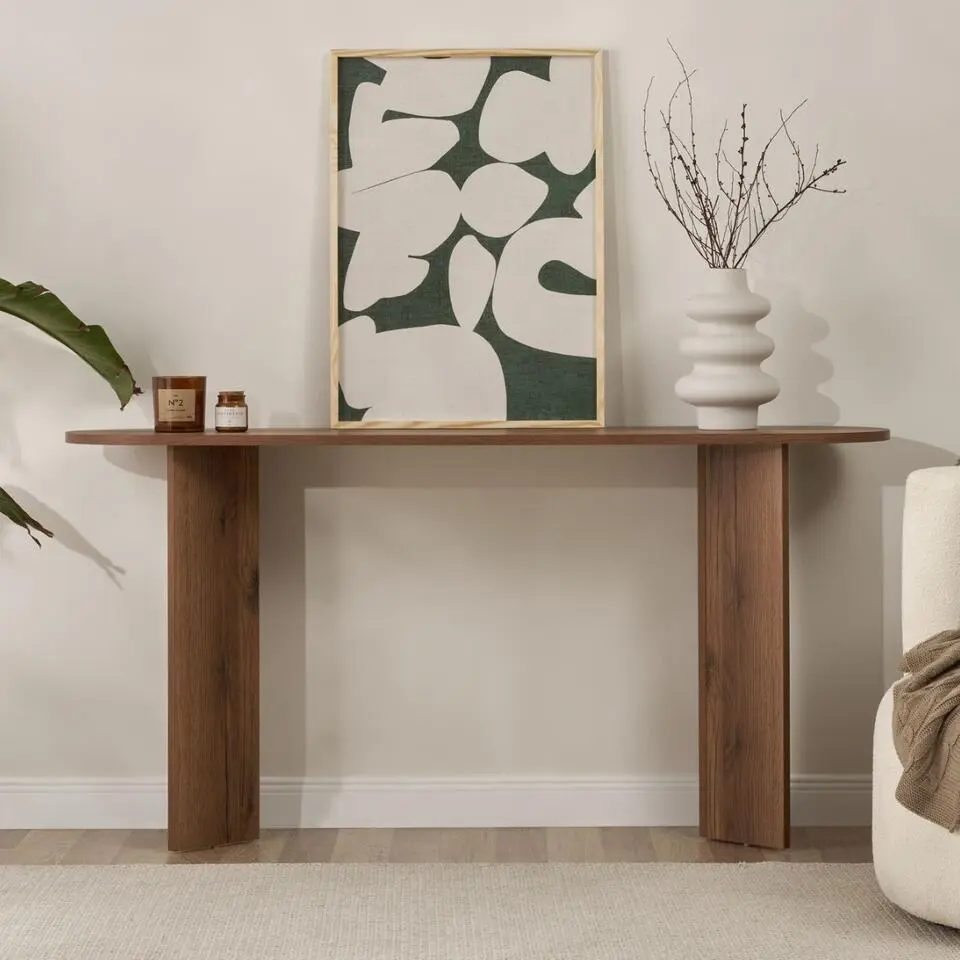 Calicosy - SIRA Design haltafel - Zwart hout - 35x150x75 cm