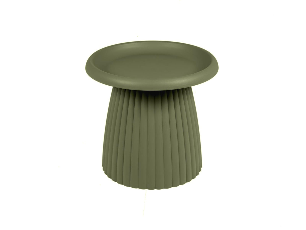 MaximaVida kunststof bijzettafel Mila rond 50 cm olijfgroen