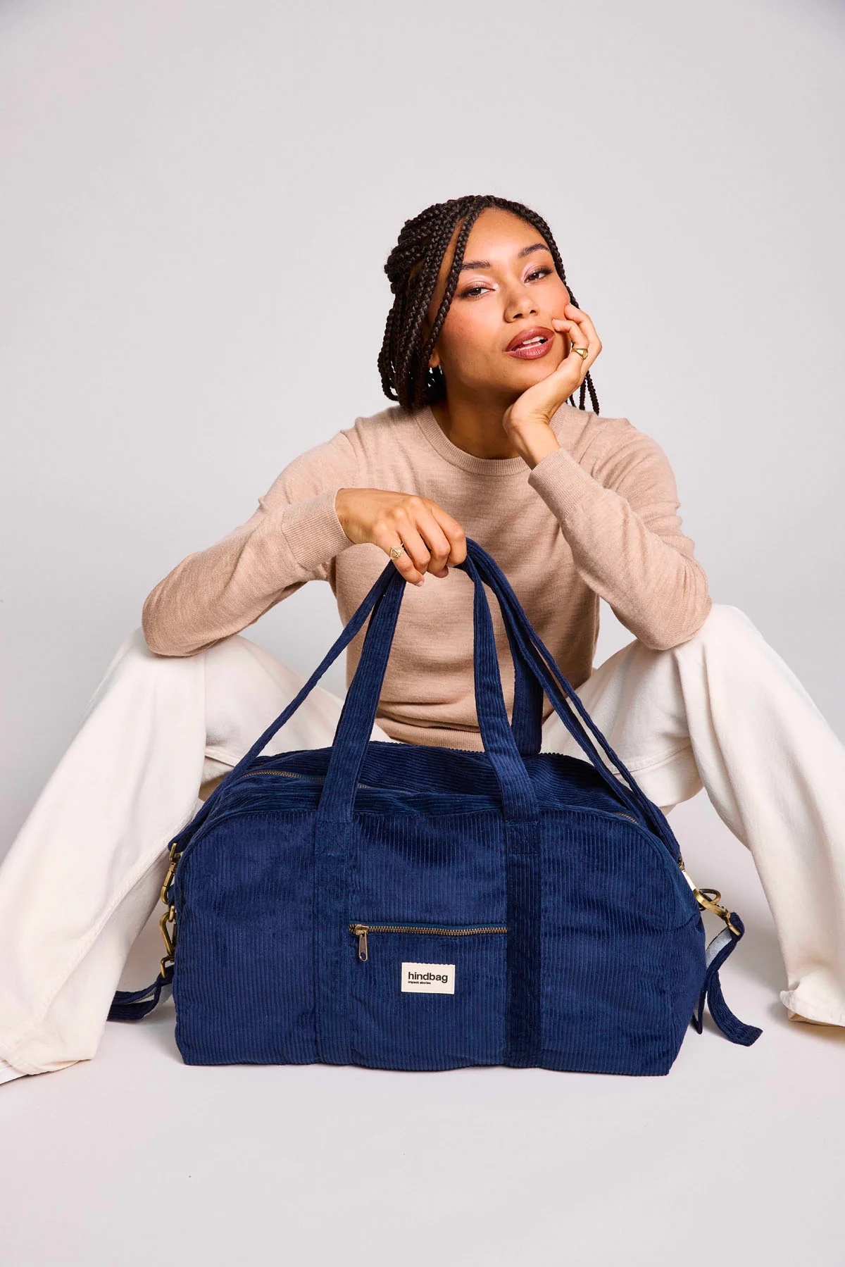 Sac à langer Basile Velours Marine