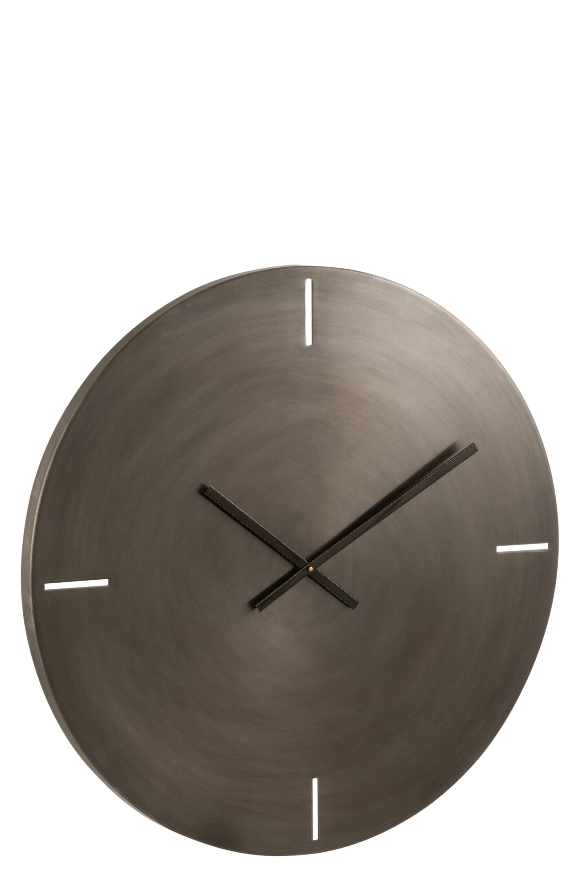 J-Line klok Rond - metaal - donkergrijs - large - Ø 76.5 cm