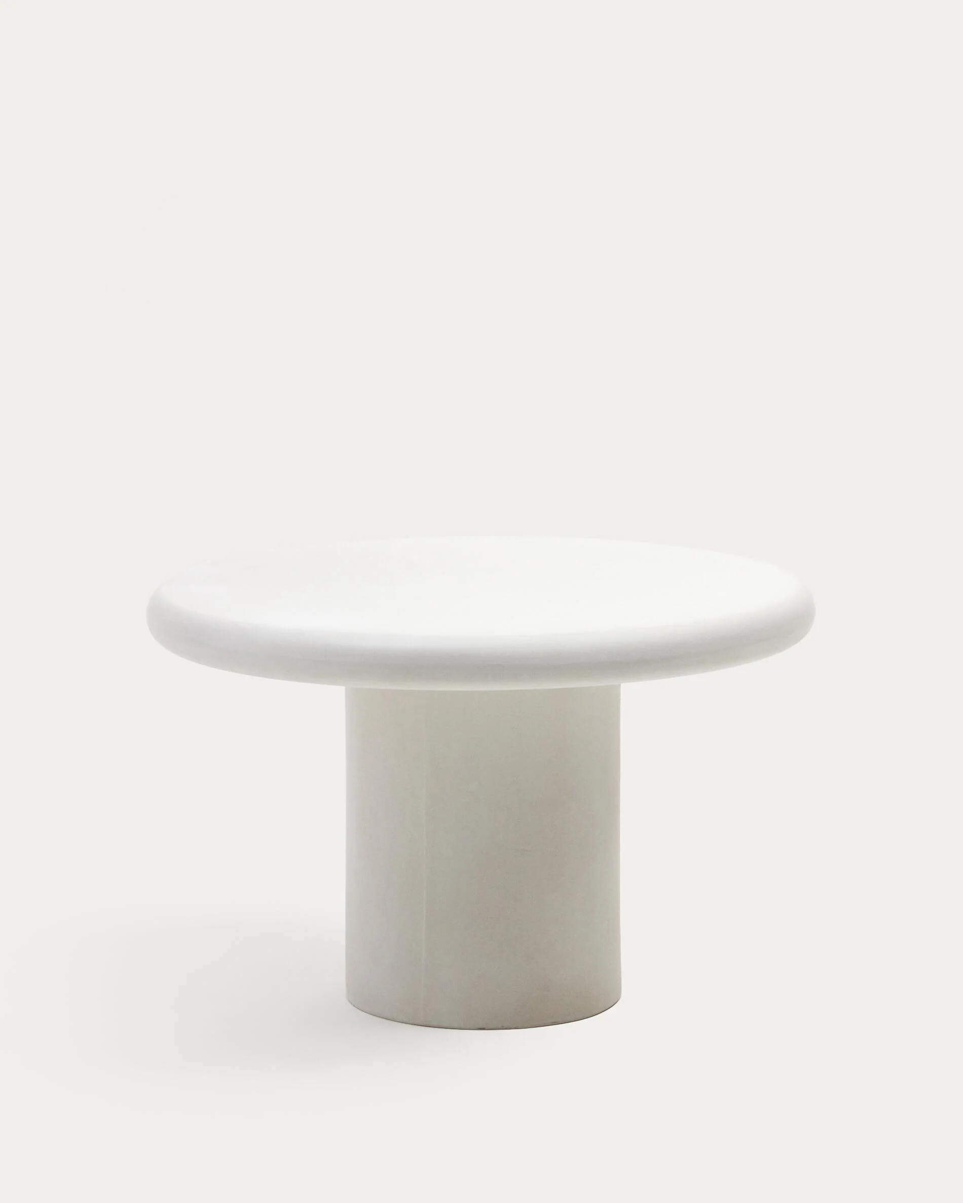 Addaia Round Table made of White Cement Ø120 cm