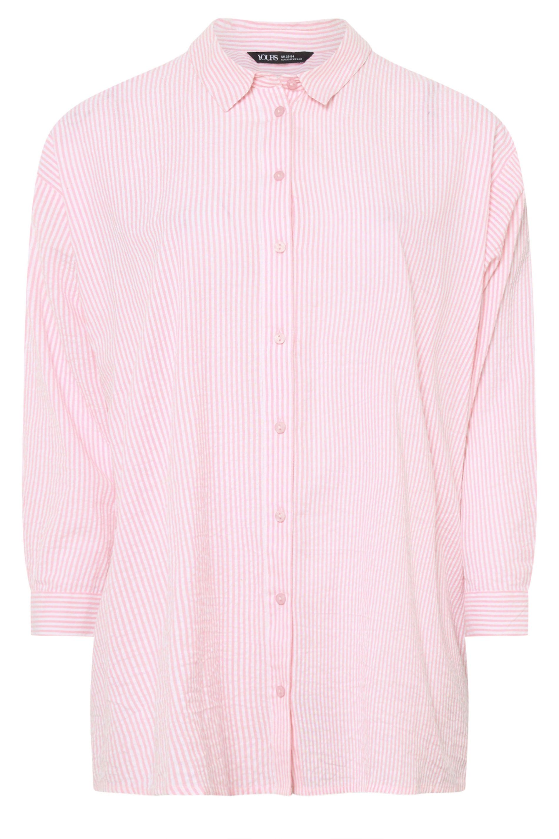Yours Stripe Textured Shirt