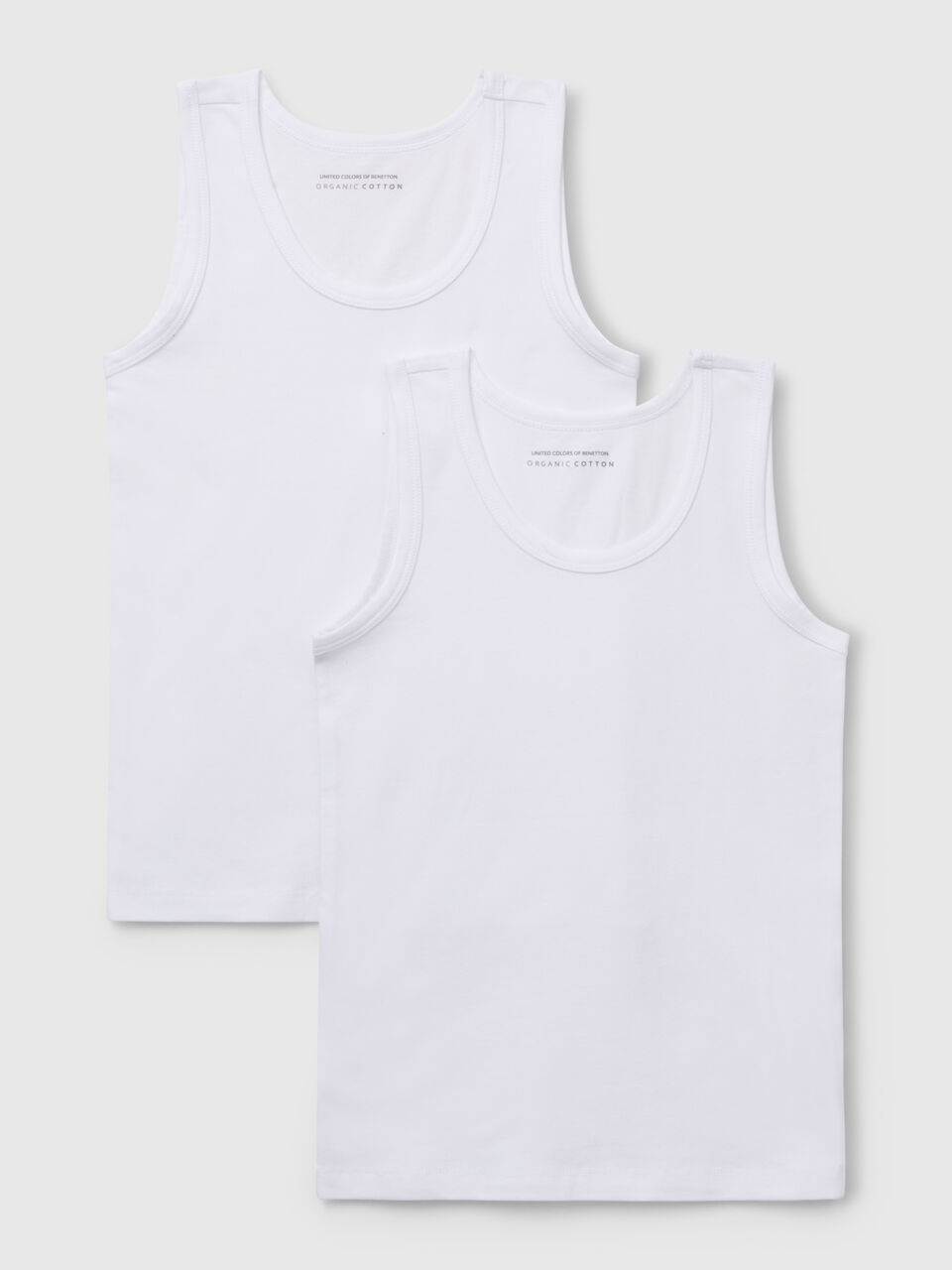 Two tank tops in stretch organic cotton