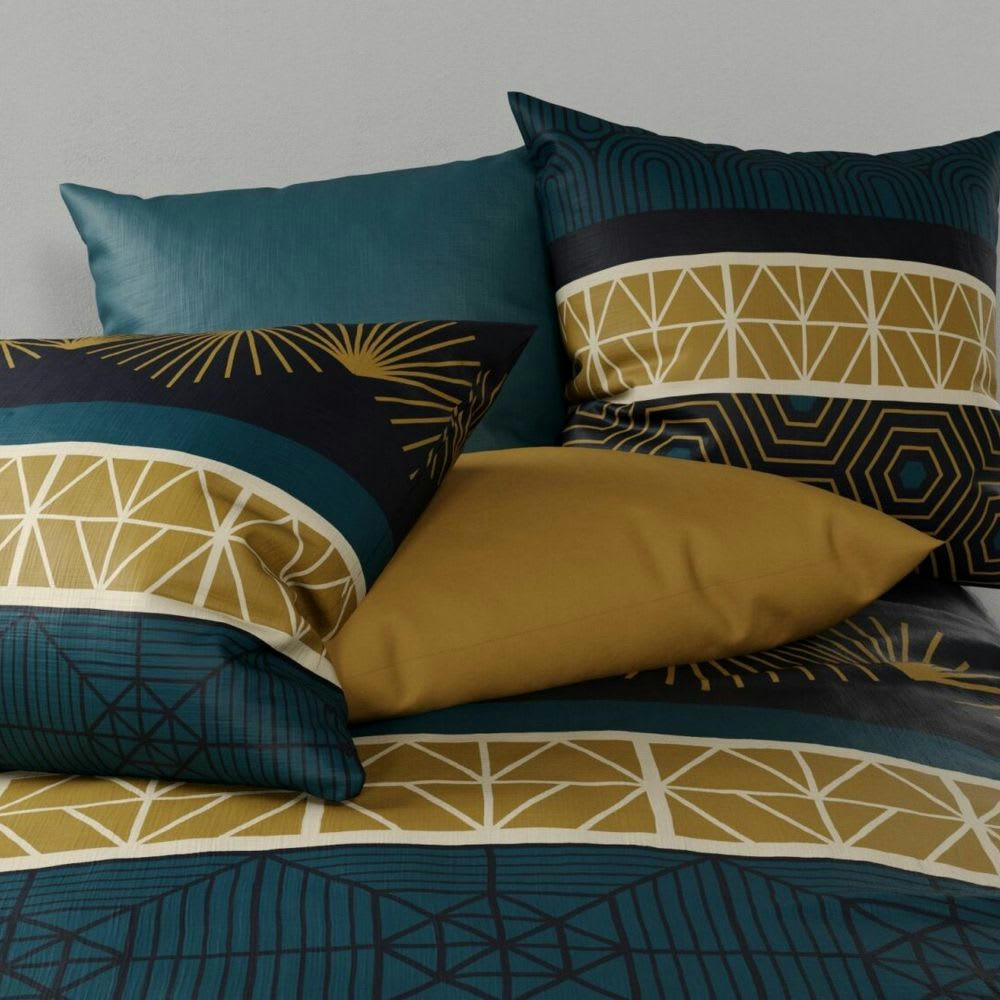 - Parure de lit 2 places coton à motifs 240x260 cm