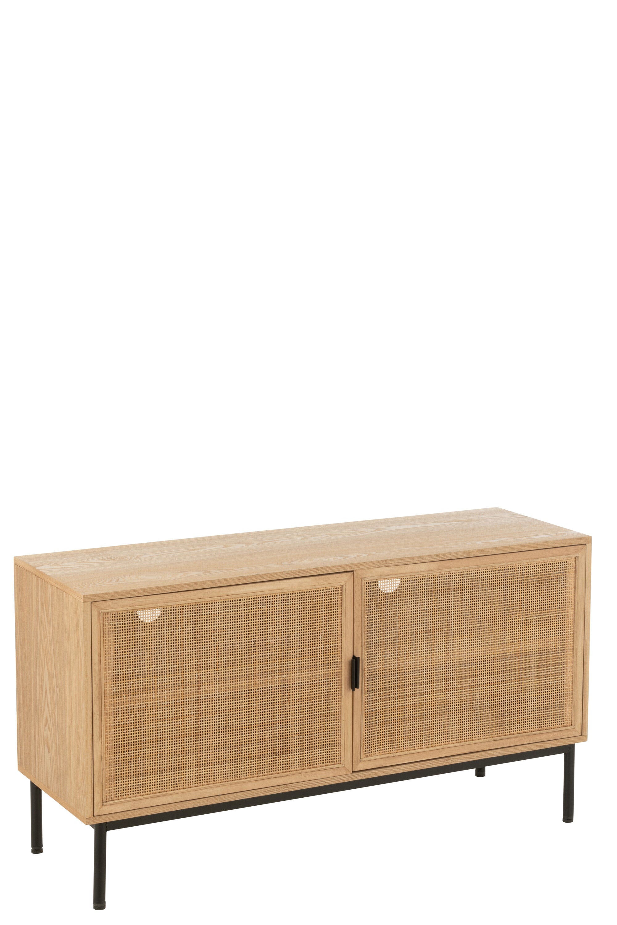 J-Line kast Vierkant - hout metaal - naturel zwart - large