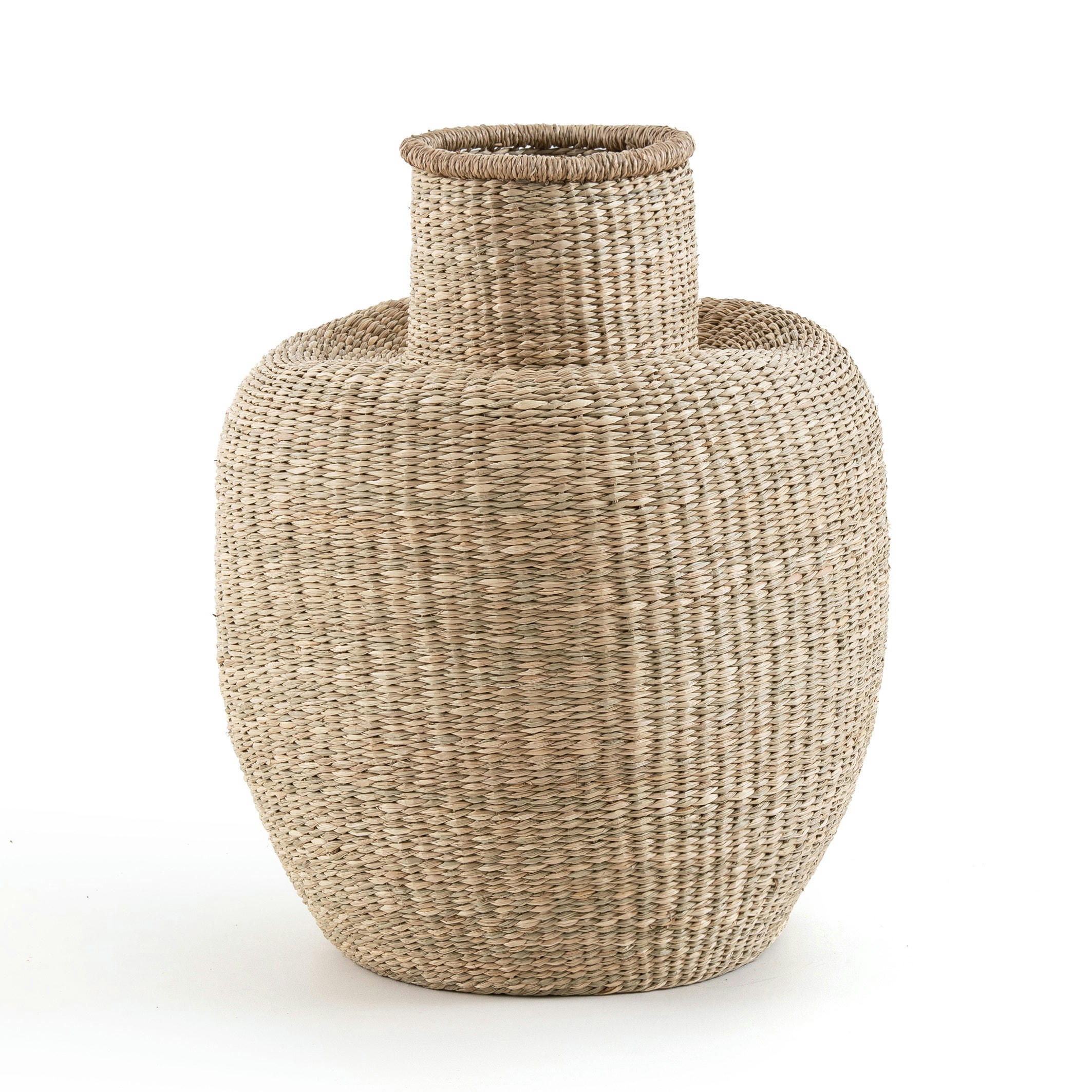 Jarre décorative en herbier H53 cm, Maylon