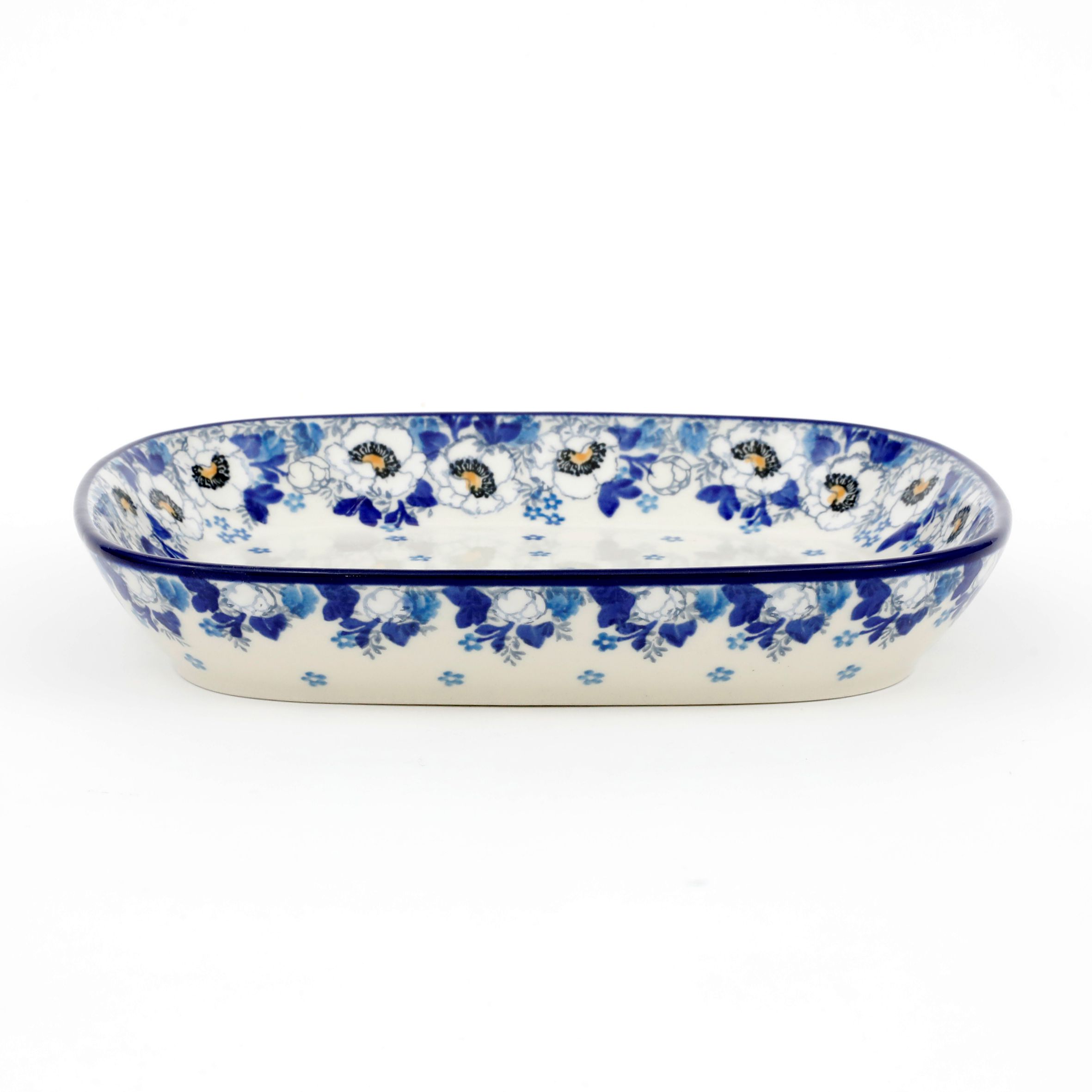 Półmisek 159 22,5/19cm  2222X Biało-niebieskie anemony
