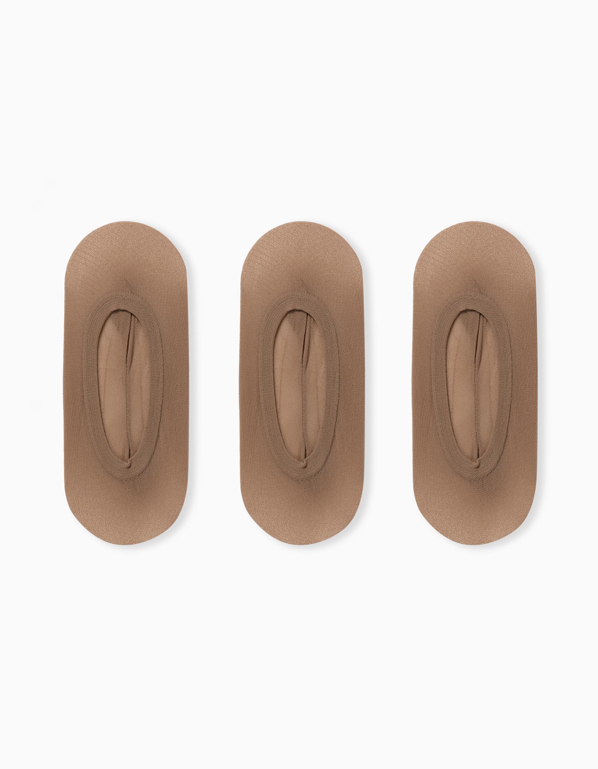 3 Meias Invisíveis em Mousse, Mulher, Castanho