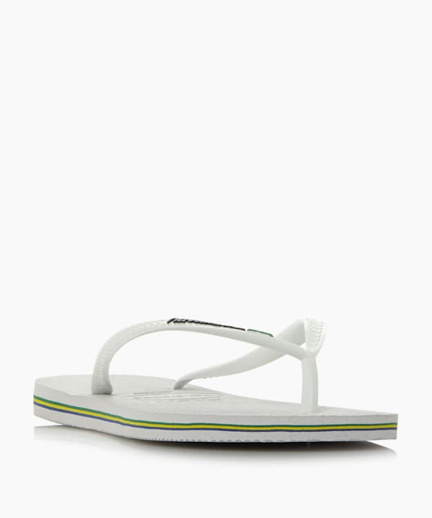 Brazil Flip Flops White - Havaianas Classic Brazil Flag Flip Flops