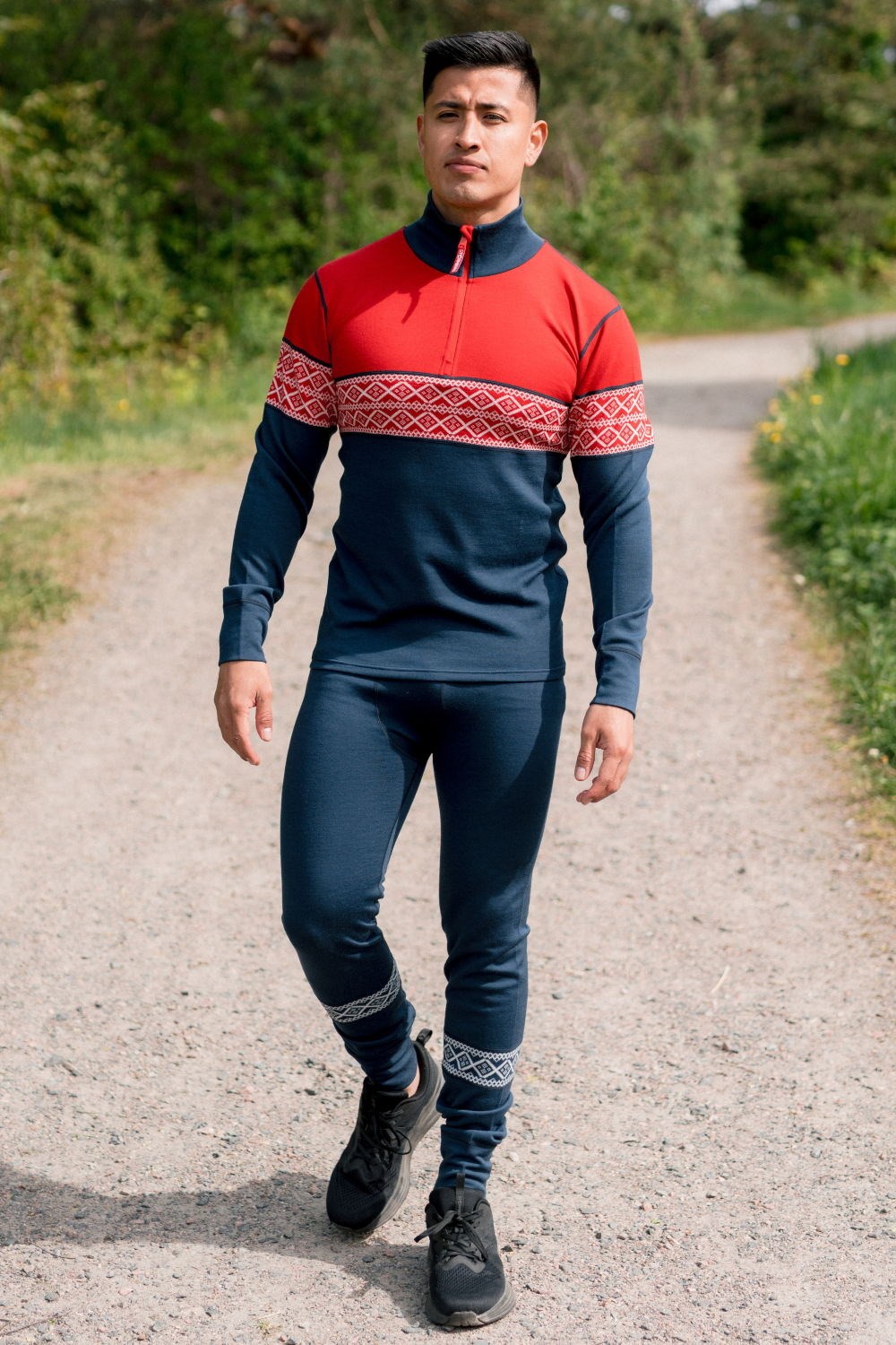 Hardanger 2-lags Half Zip ulltrøye