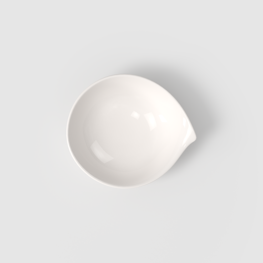 Flow Cereal bowl - White, 8.5 oz, Premium Porcelain